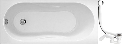 Комплект Ванна акриловая CERSANIT MITO 160 (TS301-004) + ножки S906-001 + Сифон для ванны VIEGA 285357