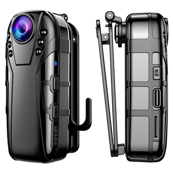 Відеореєстратор / мини камера BOBLOV L02, нагрудний + карта 32GB, чорний (74728473)