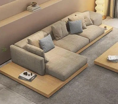 Дизайнерский Диван в стиле Минимализм 270x140x50h Текстиль/Серый ATL1592