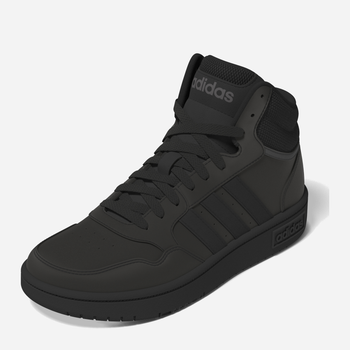 Jesienne trzewiki chłopięce Adidas Hoops 3.0 Mid K HR0228 37 (4.5UK) Czarne (4065415596575)