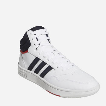 Trzewiki męskie wysokie sznurowane Adidas Hoops 3.0 Mid GY5543 40.5 Białe (4064053694209)