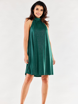 Sukienka trapezowa damska Awama A556 L/XL Zielona (5902360575387)