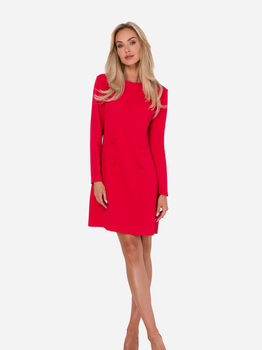 Sukienka trapezowa damska Made Of Emotion M753 S Czerwona (5905563712825)