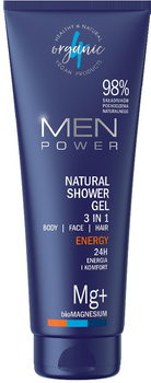 Żel pod prysznic 4organic Men Power Energy naturalny 3 w 1 250 ml (5904181930772)