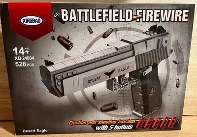 Конструктор Пістолет Desert Eagle Пустельний орел затвор відтягується стріляє 528 деталей (XB-24004)