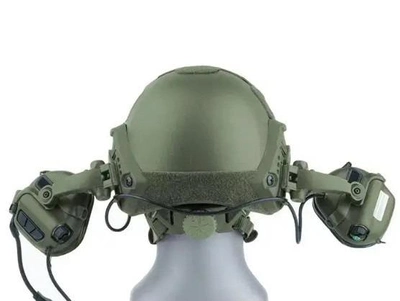 Активні навушники Earmor M32X Mark3 MilPro ORIGINAL Чебурашка на шолом олива