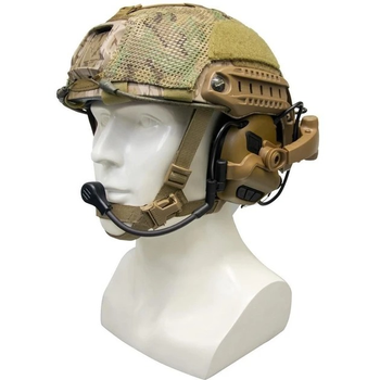 Активні навушники Earmor M32X Mark3 MilPro ORIGINAL Чебурашка на шолом койот