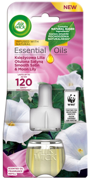 Wkład do elektrycznego odświeżacza Air Wick Essential Oils Księżycowa Lilia Otulona Satyną 19 ml (5908252005611)