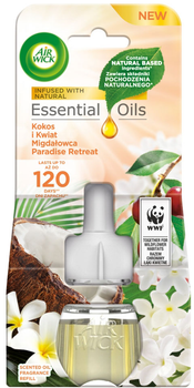 Wkład do elektrycznego odświeżacza Air Wick Essential Oils Kokos i Kwiat Migdałowca 19 ml (5908252005659)