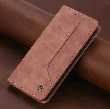 Шкіряний чохол книжка POLA для Xiaomi Poco M3 з візитницею Коричневий