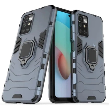 Противоударный чехол для Xiaomi Poco M4 Pro 5G Transformer Ring Синий