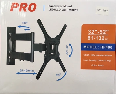 Крепление для телевизора настенное поворотное PRO MF-400 Cantilever Mount 32"- 52" Черный до 31,8 кг (SH774812)
