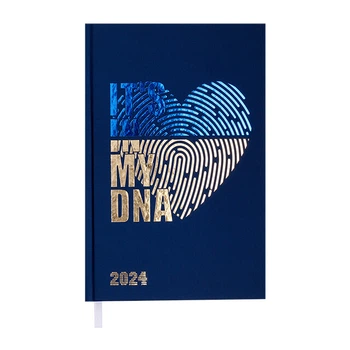 Ежедневник BuroMax киш. А6 Free "It's in my DNA" 2024 336 стр т-синий (BM.2576-03)