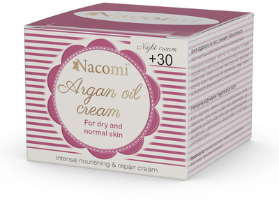 Krem do twarzy Nacomi Argan Oil Cream z kawasem hialuronowym 30+ 50 ml (5901878688039 / 5902539714159)