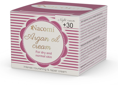 Крем для обличчя Nacomi Argan Oil з гіалуроновою кислотою 30+ 50 мл (5901878688039 / 5902539714159)