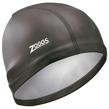 Шапочка для плавания Zoggs, взрослая, полиэстеровая, черная, универсальный размер OSFM (465034.BK)
