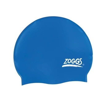 Шапочка для плавания Zoggs, взрослая, силиконовая, синій, универсальный размер OSFM (305604)