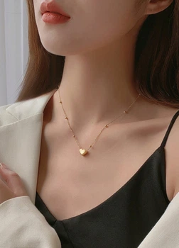 Женская подвеска Яркое Сердце No Brand 1089-01 Золотой 45см 1 шт