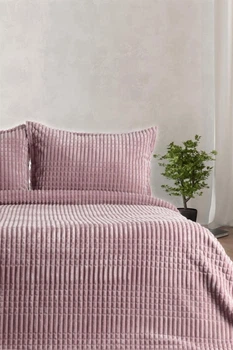Покрывало с наволочками Merinos с Modern Line Евро 220×240 см Велософт Пудра