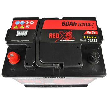 Автомобільний аккумулятор 60Ah 520A RED X L+ (прав+)