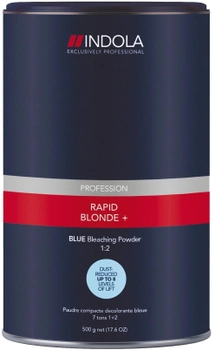 Puder niebieski rozjaśniający do włosów Indola Rapid Blond+ 450 g (4045787790542)
