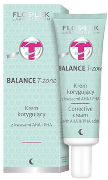 Krem Floslek Balance T-Zone korygujący z kwasami AHA i PHA 50 ml (5905043006703)