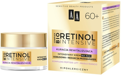 Інтенсивний крем AA Retinol Intensive 60+ реконструкція + вирівнювання тону нічний 50 мл (5900116069500)