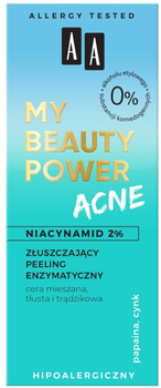 Peeling enzymatyczny AA My Beauty Power Acne złuszczający 40 ml (5900116080437)