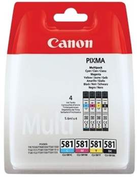 Zestaw tuszy Canon CLI-581 Multipack Cyan/Magenta/Yellow/Black (8714574652214)
