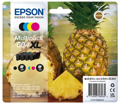 Zestaw tuszy Epson 604XL Multipack Cyan/Magenta/Yellow/Black (8715946708065)