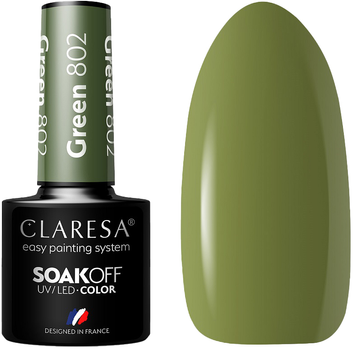 Гель-лак для нігтів Claresa Soak Off UV/LED Green 802 5 г (5902846077428)
