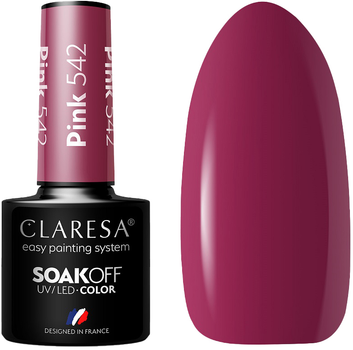 Гель-лак для нігтів Claresa Soak Off UV/LED Pink 542 5 г (5902846078609)