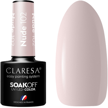 Гель-лак для нігтів Claresa Soak Off UV/LED Nude 102 5 г (5902846077138)