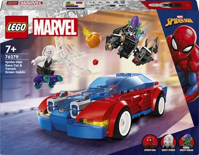 Zestaw klocków LEGO Super Heroes Wyścigówka Spider-Mana i Zielony Goblin 227 elementów (76279)