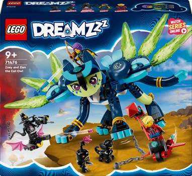 Zestaw klocków LEGO DREAMZzz Zoey i sowokot Zian 437 elementów (71476)