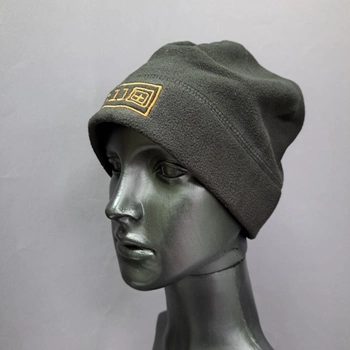 Зимова шапка флісова тепла тактична 5.11 Tactical чоловіча жіноча Чорний (5548)