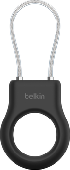 Holder z karabińczykiem Belkin Secure Holder with Wire Cable Airtag Black (MSC009btBK)