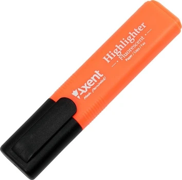 Маркер текстовый Axent Highlighter 1-5 мм клиновидный оранжевый 2531-12-А