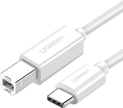 Кабель Ugreen US241 USB-C 2.0 to USB-B 2.0 Print Cable 1 м White (UGR-40560)