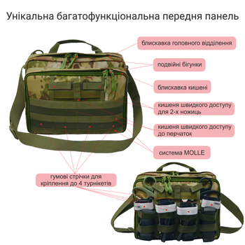 Тактическая сумка командира, сапера, оператора DERBY COMBAT-2 мультикам