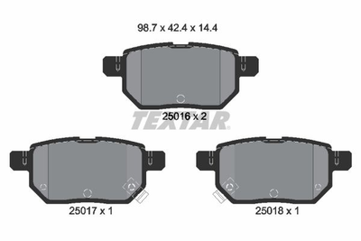 2501601 TEXTAR Гальмівні колодки до дисків (заміна для 2461001)