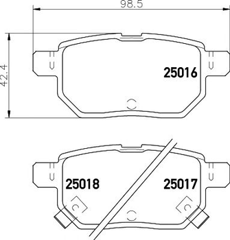 2501601 TEXTAR Гальмівні колодки до дисків (заміна для 2461001)