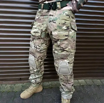 Мужские брюки G3 с наколенниками Рип-стоп Мультикам M (Kali) AI099