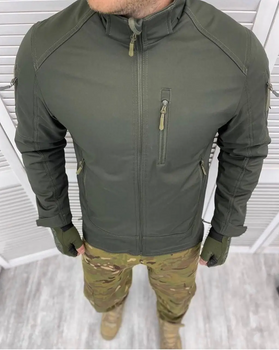Армійська куртка Combat тканина soft-shell на флісі Оливковий XL (Kali) AI009