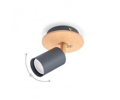 Потолочный светильник Wood Spot Solo Grey (Nowowood Line)