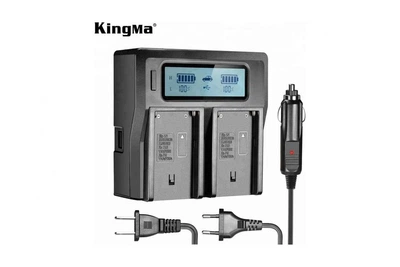 Зарядное устройство Kingma NP-F550/960 Dual LCD для Sony NP-F550 NP-F750 NP-F960 NP-F970 (для 2 аккумуляторов)