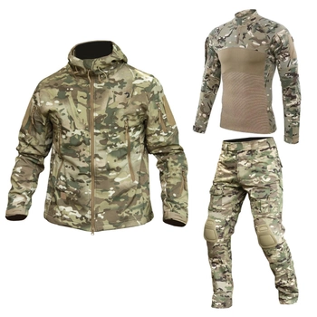 Костюм размер M 3В1 Soft Shell Caiman мультикам куртка + брюки G2 и убакс G4