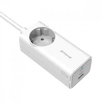 Мережевий фільтр 1,5м Proove Power Strip PD-02 65W (2 Type-C + 1USB) white | Подовжувач 454590003