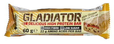 Baton proteinowy Olimp Gladiator High Protein Bar 60 g Biała Czekolada Espresso (5901330073458)