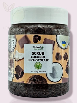 Цукровий скраб для обличчя та тіла кокос в шоколаді Top Beauty Scrub Coconut in Chocolate 250 мл